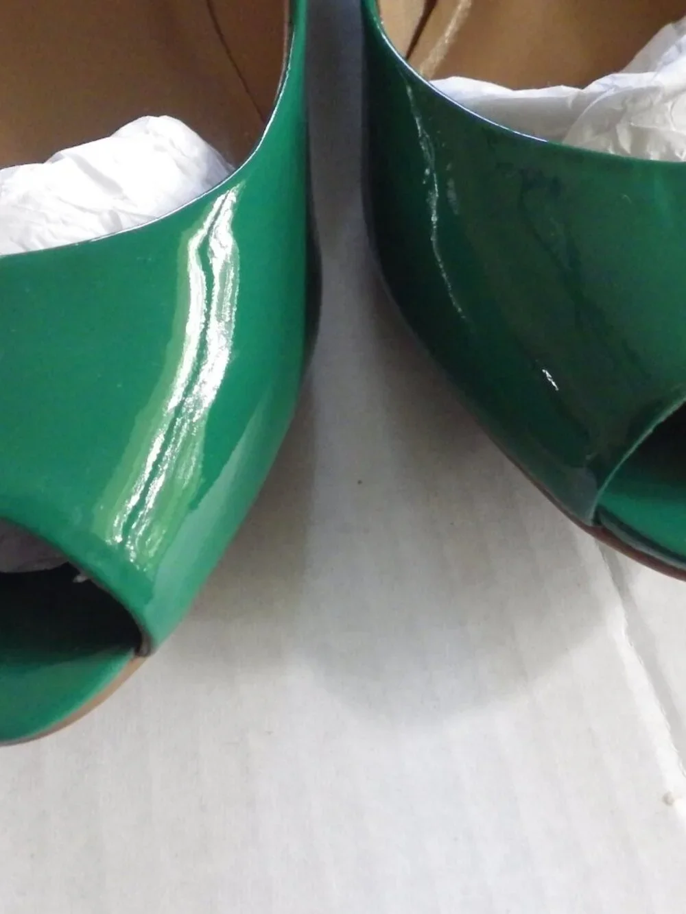 Talbots Tiffy48 Cucumber (Green) Patent Wedge/ Open Toe/ 1.5